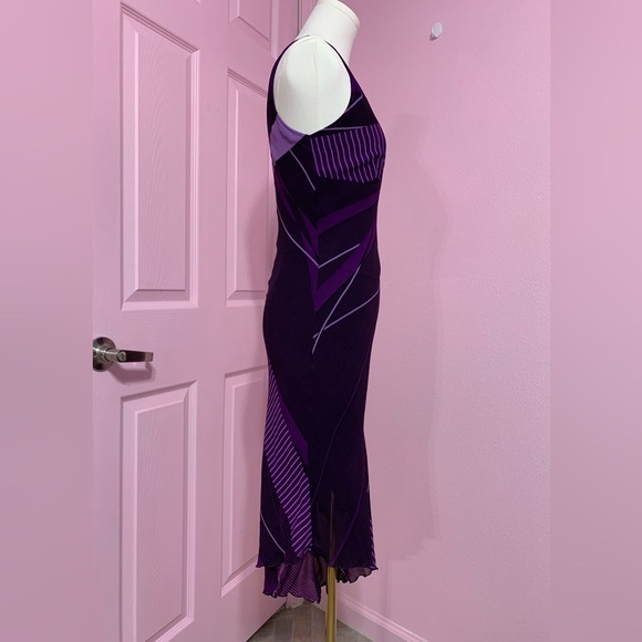 VTG Arden B Asymmetrical Purple Dress with Abstract Print - XS - Picture 7 of 10
